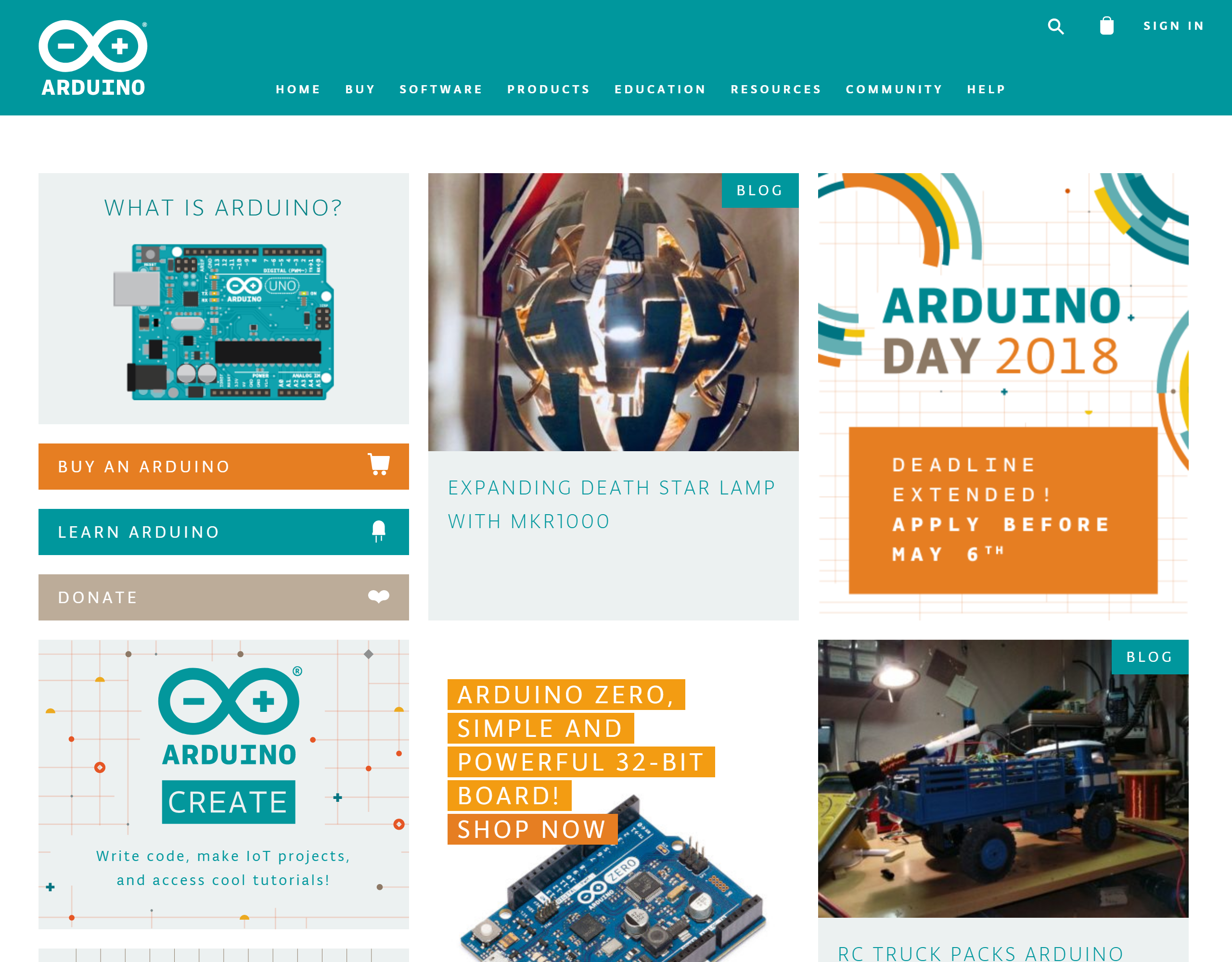 Arduino.cc Home Page